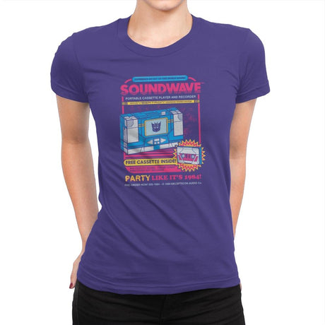 Pump Up The Volume - Anytime - Womens Premium T-Shirts RIPT Apparel Small / Purple Rush