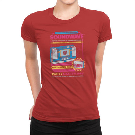 Pump Up The Volume - Anytime - Womens Premium T-Shirts RIPT Apparel Small / Red