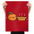 Pumpkin and Pie - Prints Posters RIPT Apparel 18x24 / Red