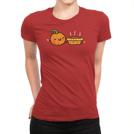 Pumpkin and Pie - Womens Premium T-Shirts RIPT Apparel Small / Red