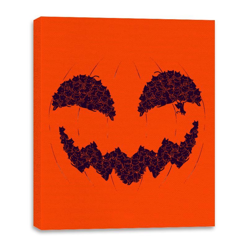 Pumpkin Cat - Anytime - Canvas Wraps Canvas Wraps RIPT Apparel 16x20 / Orange