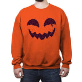 Pumpkin Cat - Anytime - Crew Neck Sweatshirt Crew Neck Sweatshirt RIPT Apparel Small / Orange