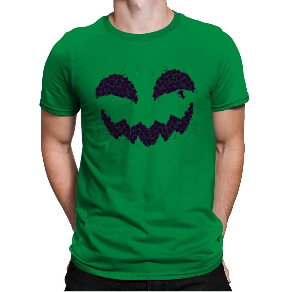 Pumpkin Cat - Anytime - Mens Premium T-Shirts RIPT Apparel Small / Kelly Green