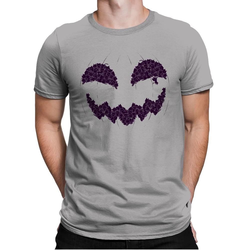 Pumpkin Cat - Anytime - Mens Premium T-Shirts RIPT Apparel Small / Light Grey