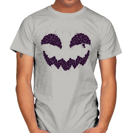 Pumpkin Cat - Anytime - Mens T-Shirts RIPT Apparel Small / Ice Grey