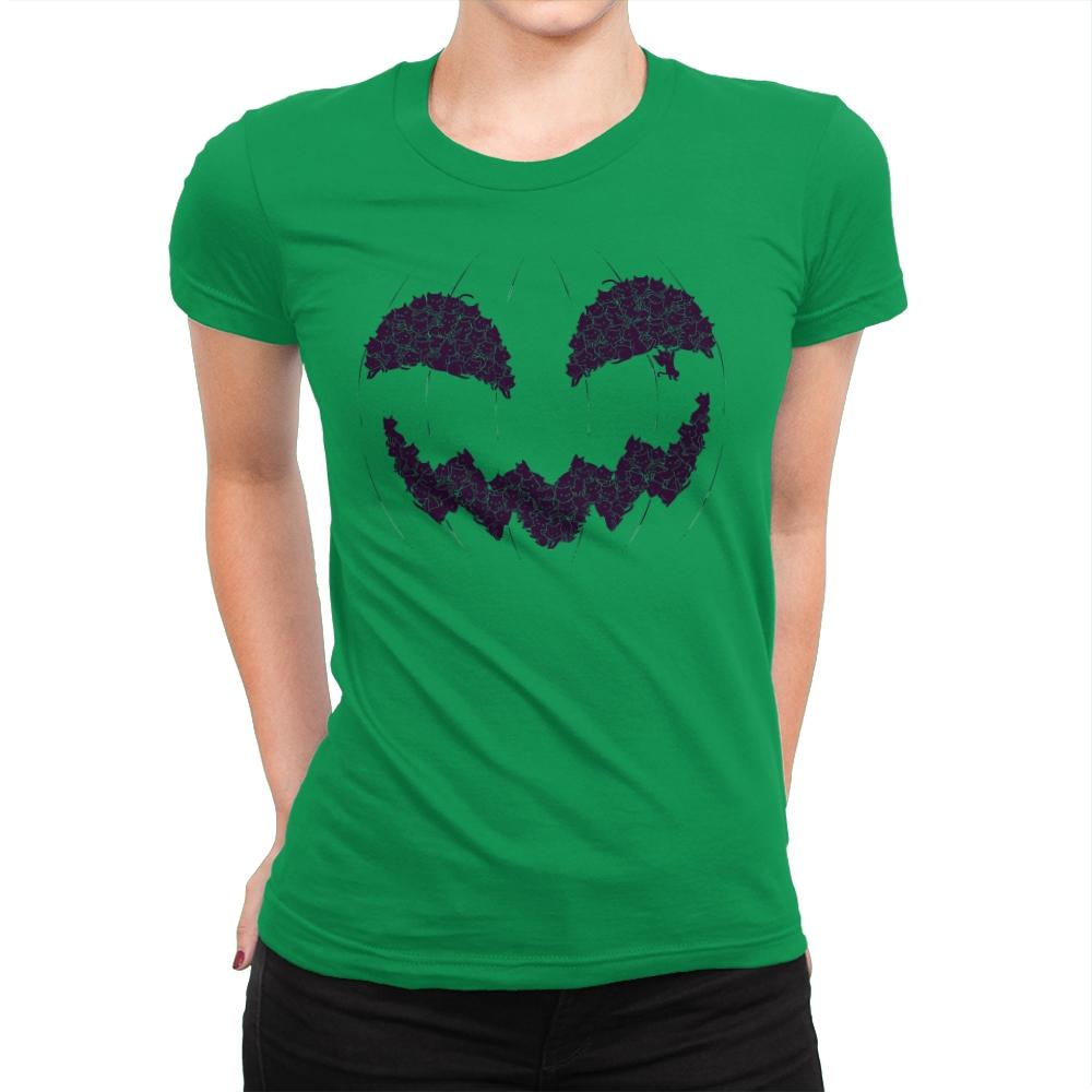 Pumpkin Cat - Anytime - Womens Premium T-Shirts RIPT Apparel Small / Kelly Green
