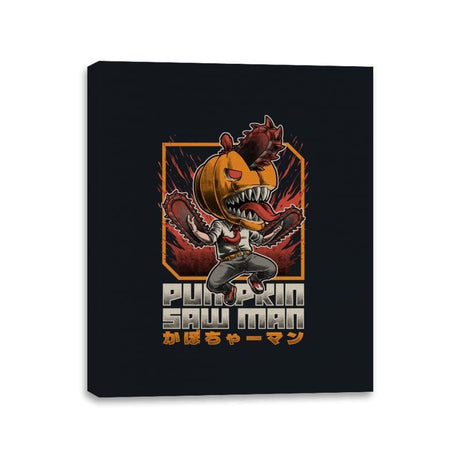 Pumpkin Saw Halloween - Canvas Wraps Canvas Wraps RIPT Apparel 11x14 / Black