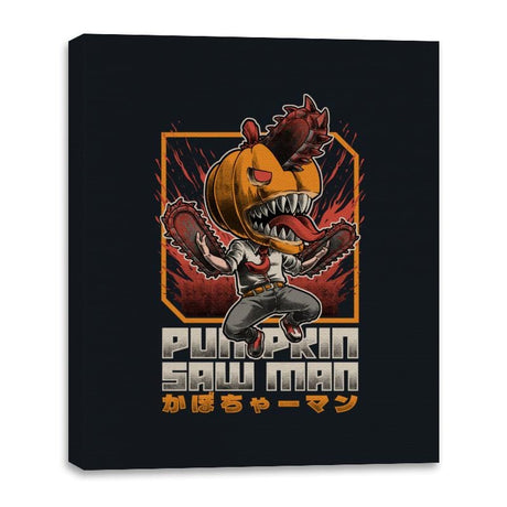 Pumpkin Saw Halloween - Canvas Wraps Canvas Wraps RIPT Apparel 16x20 / Black