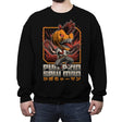 Pumpkin Saw Halloween - Crew Neck Sweatshirt Crew Neck Sweatshirt RIPT Apparel Small / Black