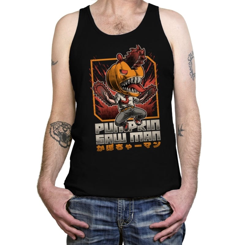 Pumpkin Saw Halloween - Tanktop Tanktop RIPT Apparel X-Small / Black