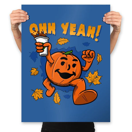 Pumpkin Spice Man - Prints Posters RIPT Apparel 18x24 / Royal