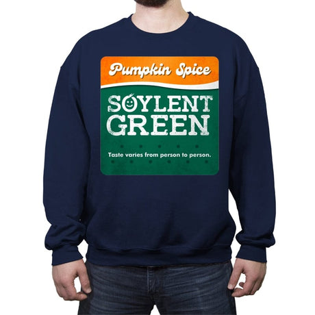 Pumpkin Spice - Soylent Green - Crew Neck Sweatshirt Crew Neck Sweatshirt RIPT Apparel Small / Navy