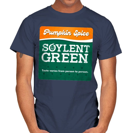 Pumpkin Spice - Soylent Green - Mens T-Shirts RIPT Apparel Small / Navy