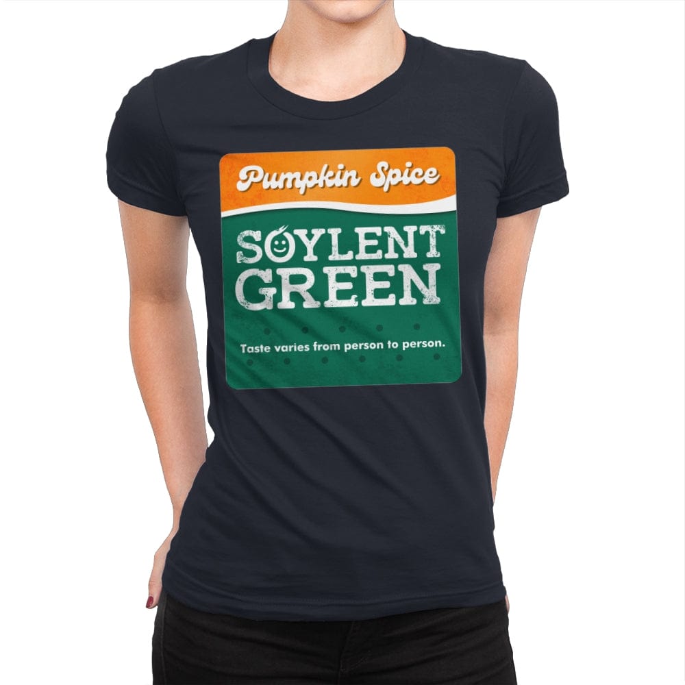 Pumpkin Spice - Soylent Green - Womens Premium T-Shirts RIPT Apparel Small / Midnight Navy