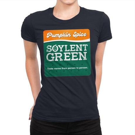 Pumpkin Spice - Soylent Green - Womens Premium T-Shirts RIPT Apparel Small / Midnight Navy