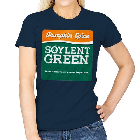 Pumpkin Spice - Soylent Green - Womens T-Shirts RIPT Apparel Small / Navy