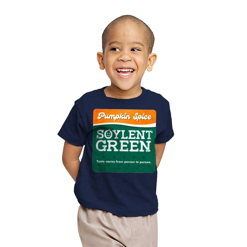 Pumpkin Spice - Soylent Green - Youth T-Shirts RIPT Apparel X-small / Navy