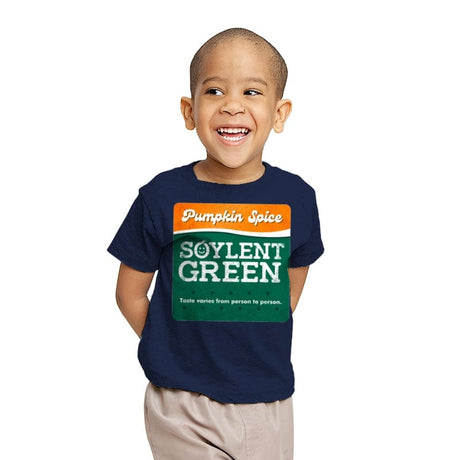 Pumpkin Spice - Soylent Green - Youth T-Shirts RIPT Apparel X-small / Navy