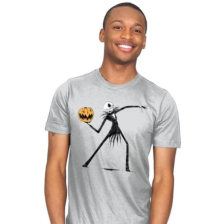 Pumpkin Thrower - Mens T-Shirts RIPT Apparel Small / Silver