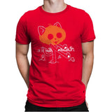 Pumpkitty Zombie - Mens Premium T-Shirts RIPT Apparel Small / Red