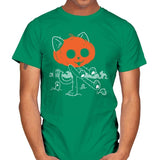 Pumpkitty Zombie - Mens T-Shirts RIPT Apparel Small / Kelly