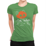 Pumpkitty Zombie - Womens Premium T-Shirts RIPT Apparel Small / Kelly
