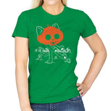 Pumpkitty Zombie - Womens T-Shirts RIPT Apparel Small / Irish Green
