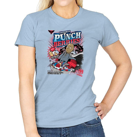 Punch Berries Exclusive - Womens T-Shirts RIPT Apparel Small / Light Blue