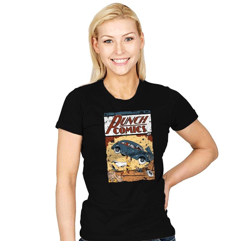 Punch Comics - Womens T-Shirts RIPT Apparel