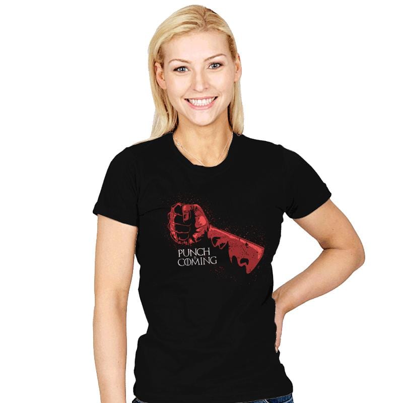 Punch Is Coming - Womens T-Shirts RIPT Apparel
