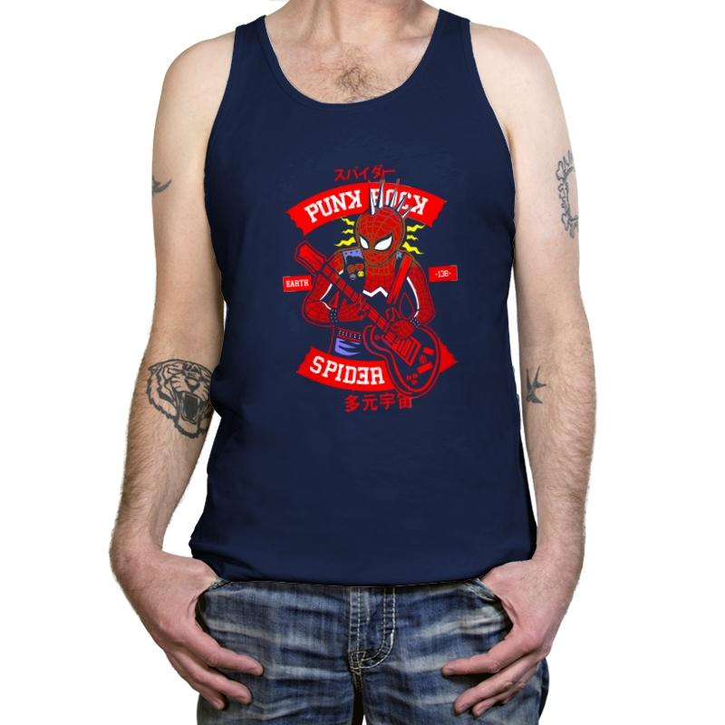 Punk Rock Spider - Tanktop Tanktop RIPT Apparel X-Small / Navy