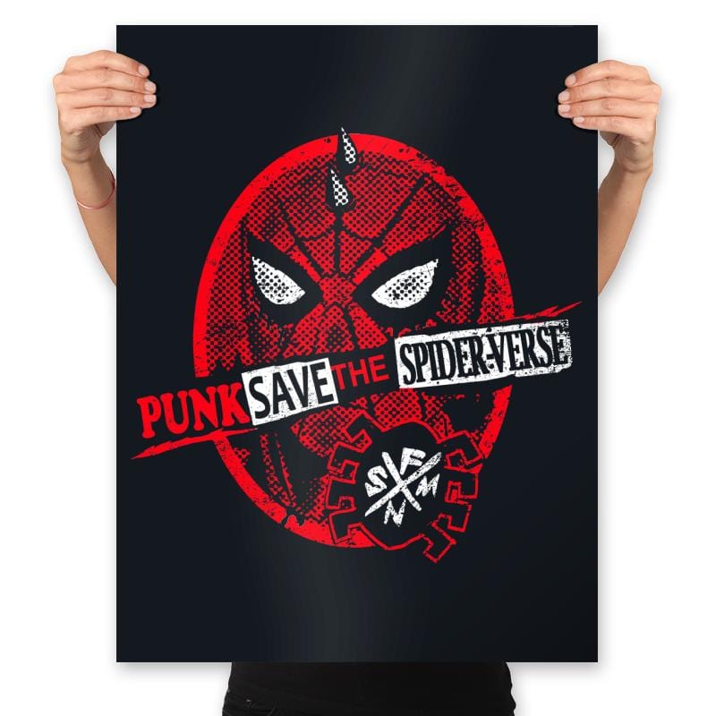 Punk Saves - Prints Posters RIPT Apparel 18x24 / Black