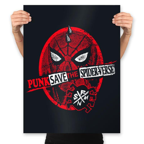 Punk Saves - Prints Posters RIPT Apparel 18x24 / Black