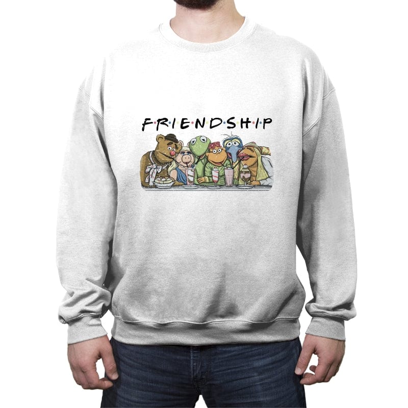 Puppet Friends - Crew Neck Sweatshirt Crew Neck Sweatshirt RIPT Apparel Small / White