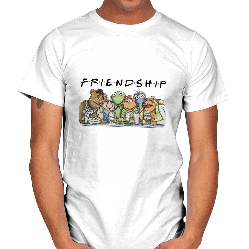 Puppet Friends - Mens T-Shirts RIPT Apparel Small / White