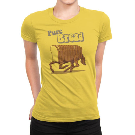 Pure Bread - Womens Premium T-Shirts RIPT Apparel Small / Vibrant Yellow