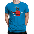 Purple Beagle Copter - Mens Premium T-Shirts RIPT Apparel Small / Turqouise