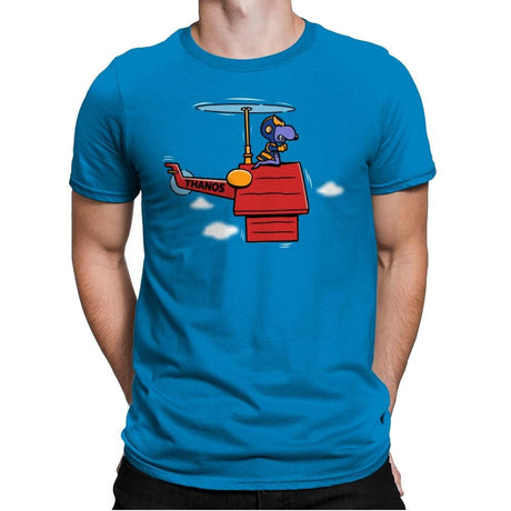 Purple Beagle Copter - Mens Premium T-Shirts RIPT Apparel Small / Turqouise