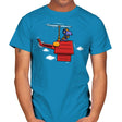 Purple Beagle Copter - Mens T-Shirts RIPT Apparel Small / Sapphire