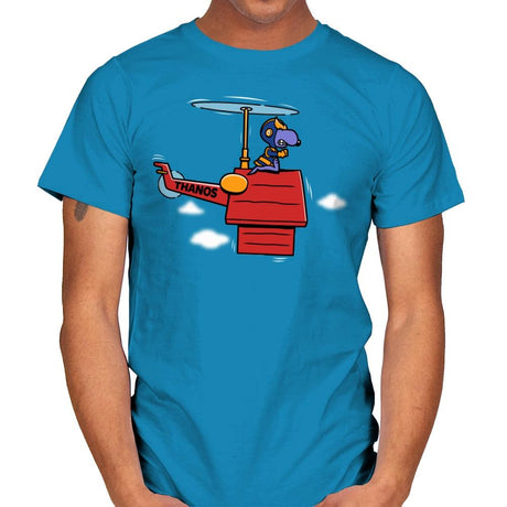 Purple Beagle Copter - Mens T-Shirts RIPT Apparel Small / Sapphire