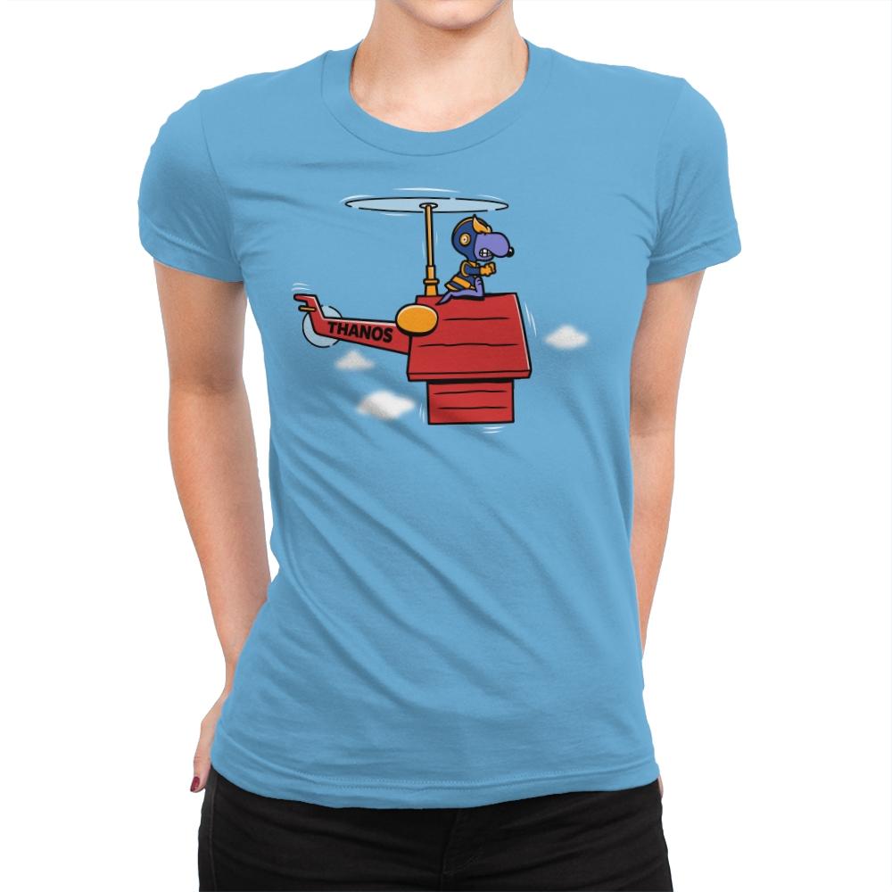 Purple Beagle Copter - Womens Premium T-Shirts RIPT Apparel Small / Turquoise