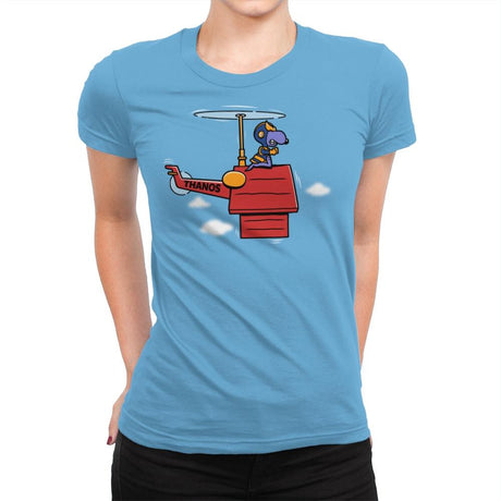 Purple Beagle Copter - Womens Premium T-Shirts RIPT Apparel Small / Turquoise