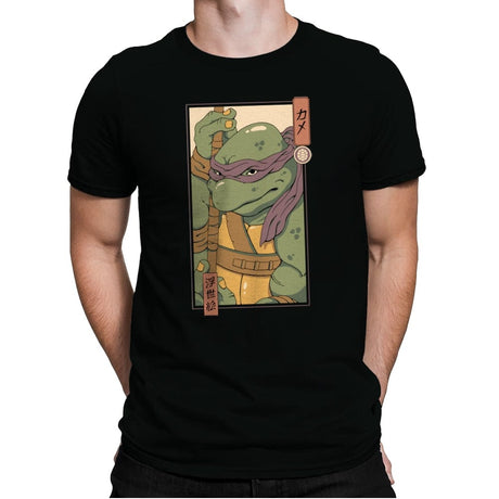 Purple Kame Ninja - Mens Premium T-Shirts RIPT Apparel Small / Black