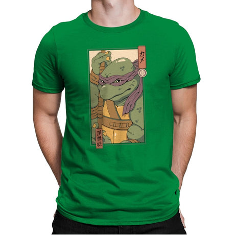 Purple Kame Ninja - Mens Premium T-Shirts RIPT Apparel Small / Kelly