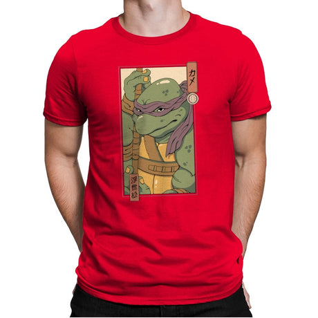 Purple Kame Ninja - Mens Premium T-Shirts RIPT Apparel Small / Red