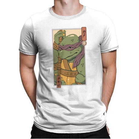 Purple Kame Ninja - Mens Premium T-Shirts RIPT Apparel Small / White