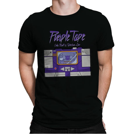 Purple Tape - Mens Premium T-Shirts RIPT Apparel Small / Black
