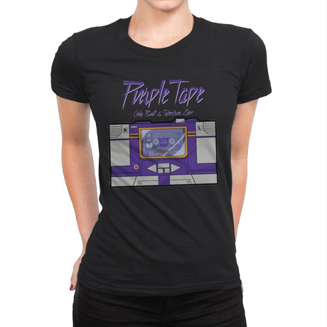 Purple Tape - Womens Premium T-Shirts RIPT Apparel Small / Black
