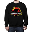 Purrassic Chonk - Crew Neck Sweatshirt Crew Neck Sweatshirt RIPT Apparel Small / Black
