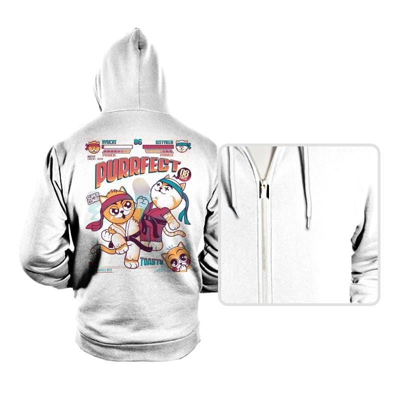 Purrfect Score - Hoodies Hoodies RIPT Apparel Small / White